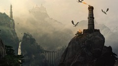 Landscapes Dragons artwork fantasy art