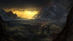 Landscapes Dragons the witcher 2 assassins of kings cityscapes 