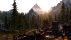 Landscapes dust morning the elder scrolls v skyrim video games