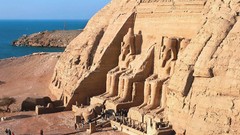 Landscapes Egypt statues Abu Simbel