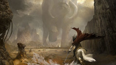 Landscapes fantasy art Horses