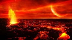 Landscapes fantasy red