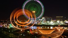 Landscapes ferris wheels cities
