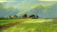 Landscapes fields vectors