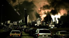 Landscapes fire Apocalypse architecture cityscapes disasters