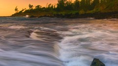 Landscapes flat reef Kauai