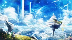 Landscapes Flowers Animals clouds sky Birds roses wings dress 