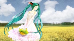 Landscapes Flowers Anime anime girls blue eyes hatsune miku 
