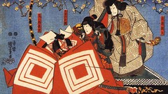 Landscapes Flowers Japan Japanese costume kimono artwork 