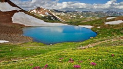 Landscapes Flowers nature Mountains spring