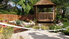 Landscapes Flowers nature vegetation tile Garden palm trees 