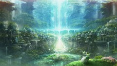 Landscapes Flowers wings Fairies ruins Whales anime girls 