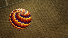 Landscapes flying aerial view hot air balloons