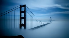 Landscapes fog Bridges golden