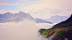 Landscapes fog Mountains clouds
