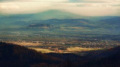 Landscapes fog Mountains clouds mist cityscapes