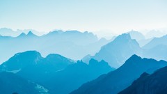 Landscapes fog nature blue hills switzerland Europe mist valleys