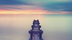 Landscapes fog nature clouds