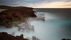 Landscapes fog nature clouds ocean cliffs dawning
