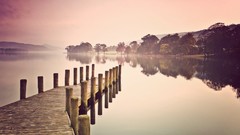 Landscapes fog nature lakes