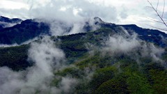 Landscapes fog nature Mountains clouds