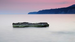 Landscapes fog nature Mountains coast silence moss surface veil