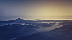 Landscapes fog nature Mountains minimalistic