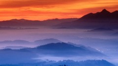 Landscapes fog nature Spain valleys vivid colors basque