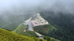 Landscapes fog nature Trees Japan roads forests