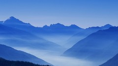 Landscapes fog nature Washington national park valleys