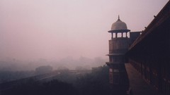 Landscapes fog Trees India Asia fort forests indian Architecture