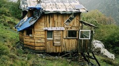 Landscapes fog Trees Mountains Europe houses