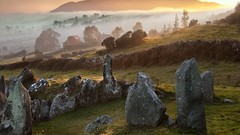 Landscapes fog water Mountains mist