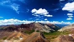 Landscapes freedom nature Mountains clouds sky bottom