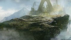 Landscapes gate cities artwork fantasy art