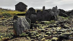 Landscapes grass clouds rocks houses James Lapett