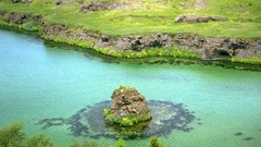 Landscapes grass Islands lakes iceland