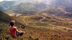 Landscapes grass Mountains Men meditation 70's James Lapett