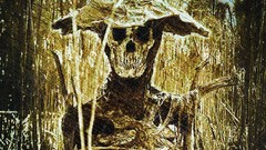 Landscapes grass skeletons creepy artwork