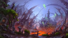 Landscapes hell paintings drawings cityscapes fantasy art