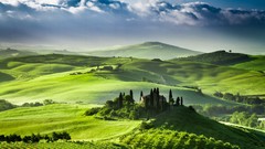 Landscapes hills Green Italy hillside Tuscany