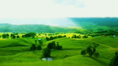 Landscapes hills tilt-shift nature