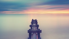 Landscapes horizon mist