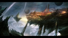 Landscapes Horses cities skies scenic fantasy art original 