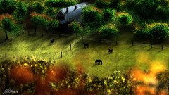 Landscapes Horses drawings