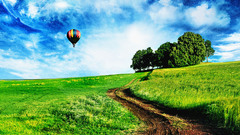 Landscapes hot air balloons