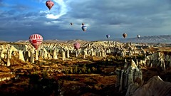 Landscapes hot air balloons