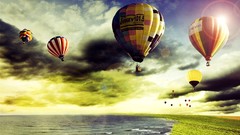 Landscapes hot air balloons