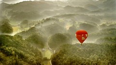 Landscapes hot air balloons