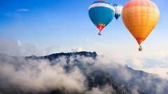 Landscapes hot air balloons